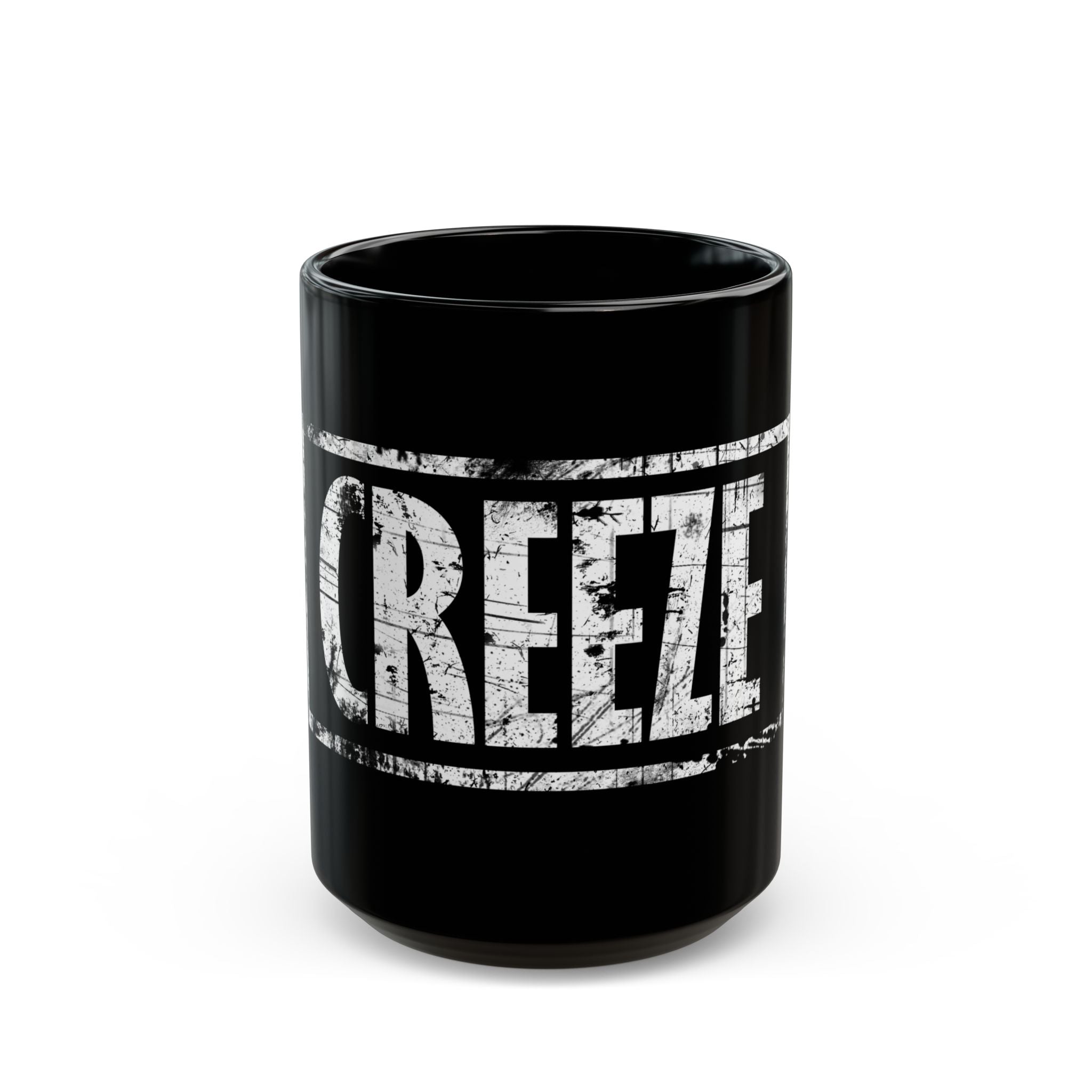 Black Mug with 'Creeze' Design - Perfect for Coffee Lovers, Great Gift for Birthdays, Holidays, Office Decor, and Fun Collectibles