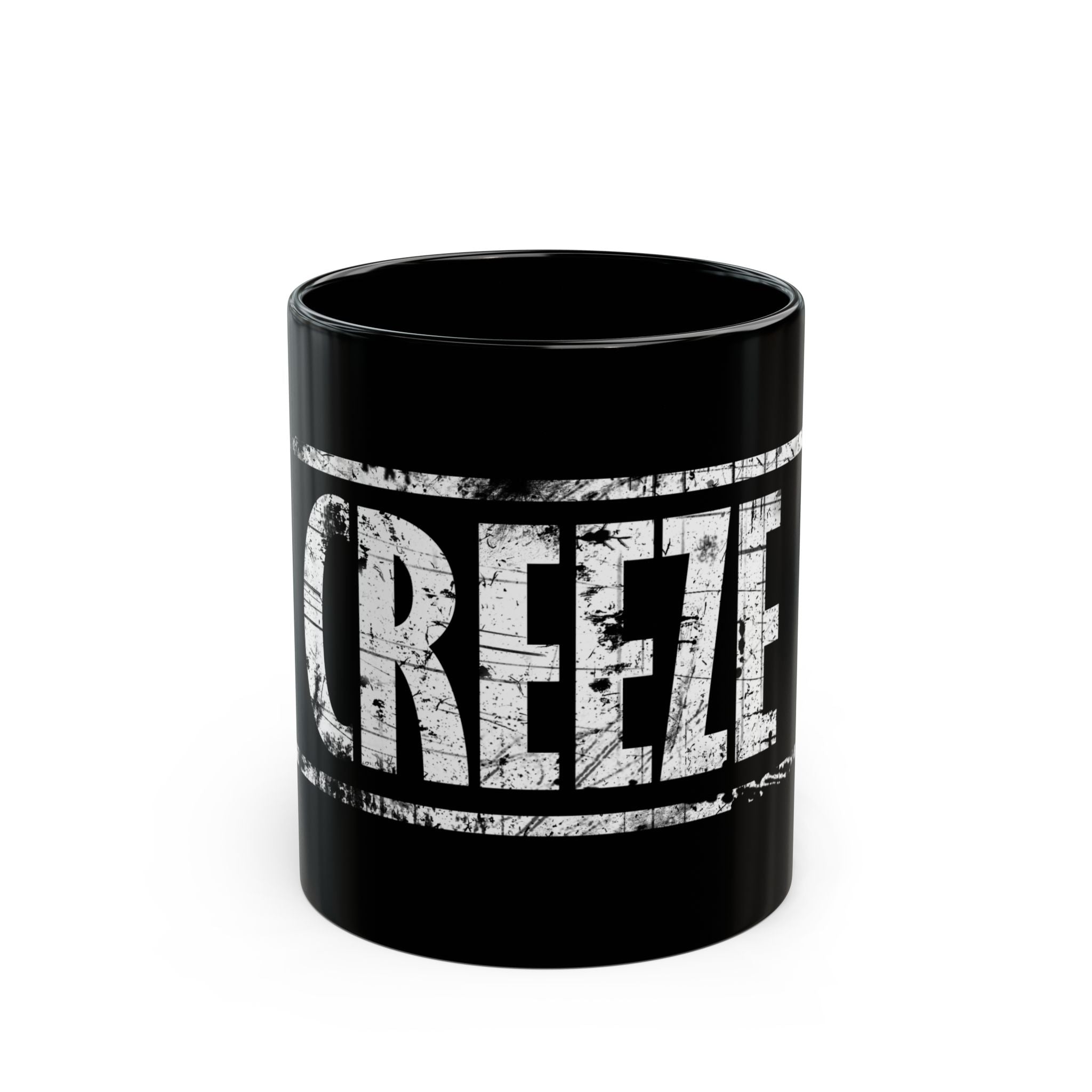 Black Mug with 'Creeze' Design - Perfect for Coffee Lovers, Great Gift for Birthdays, Holidays, Office Decor, and Fun Collectibles