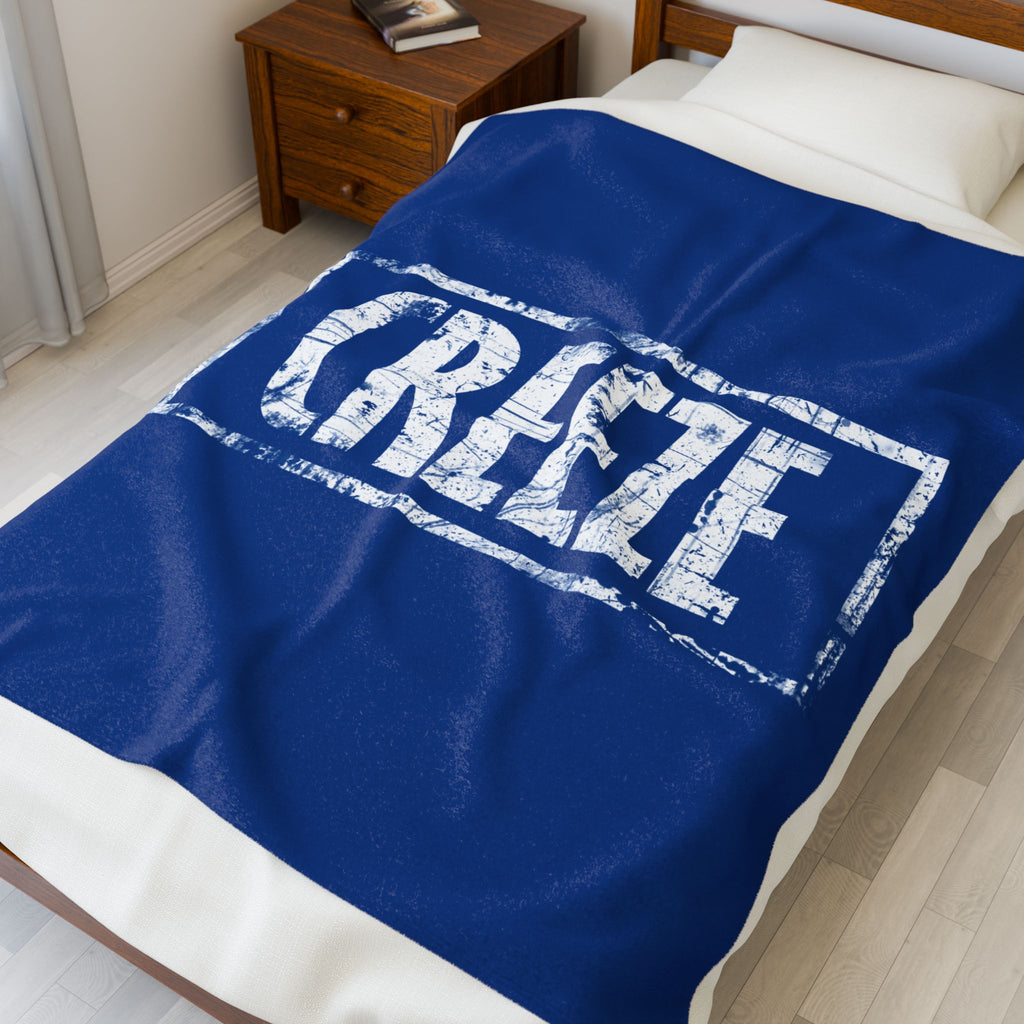 Cozy Velveteen Plush Blanket with 'CREEZE' Design | Perfect for Winter Nights, Gifts, Home Decor, and Movie Marathons